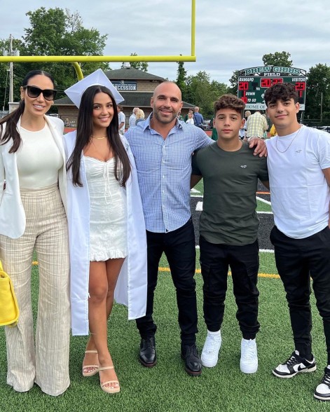 Melissa Gorga celebrating Antonia's graduation with family.