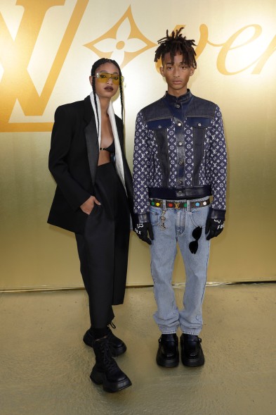 Willow and Jaden Smith attend the Louis Vuitton men's spring 2024 show.